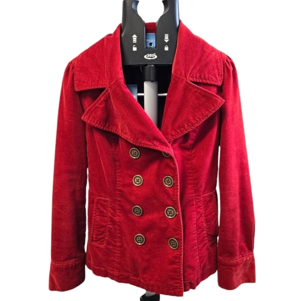 Mossimo Supply Co. Lined Blazer Coat Deep Orange Size Small Double Breasted